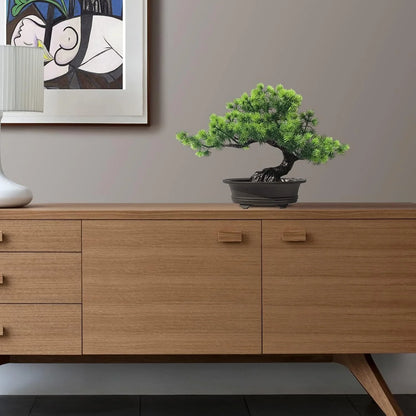 Artificial Plants,Greenery Bonsai, Room Decor Fake Bonsai Tree for Home Decor Indoor Bookshelf Office Desk Bathroom Farmhouse Decor, Tall 9.5"