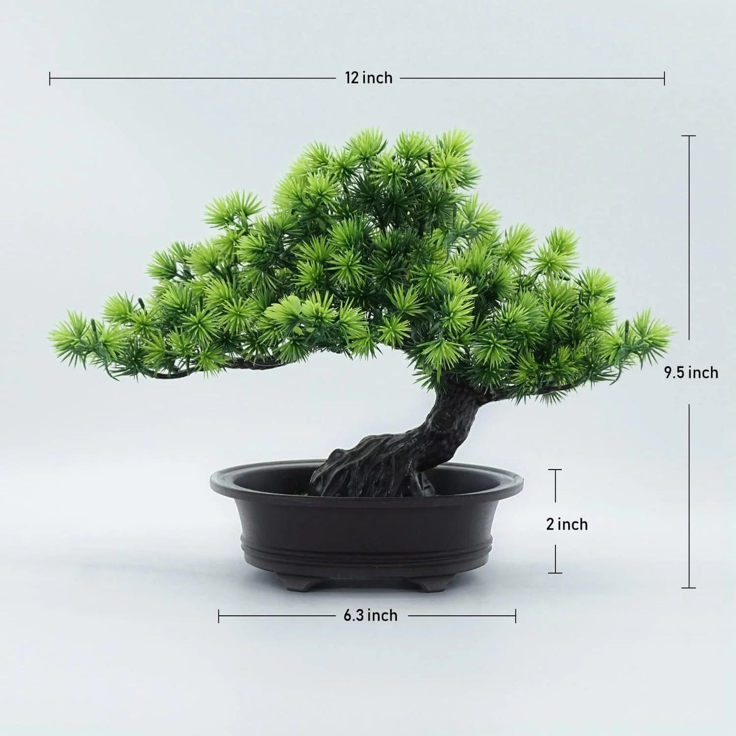 Artificial Plants,Greenery Bonsai, Room Decor Fake Bonsai Tree for Home Decor Indoor Bookshelf Office Desk Bathroom Farmhouse Decor, Tall 9.5"
