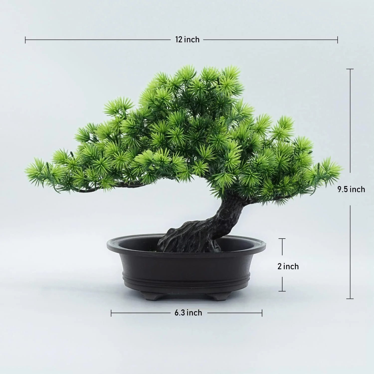 Artificial Plants,Greenery Bonsai, Room Decor Fake Bonsai Tree for Home Decor Indoor Bookshelf Office Desk Bathroom Farmhouse Decor, Tall 9.5"