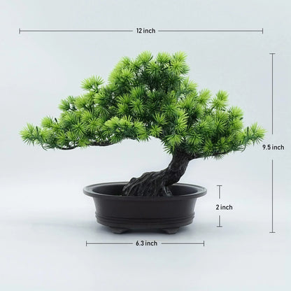 Artificial Plants,Greenery Bonsai, Room Decor Fake Bonsai Tree for Home Decor Indoor Bookshelf Office Desk Bathroom Farmhouse Decor, Tall 9.5"