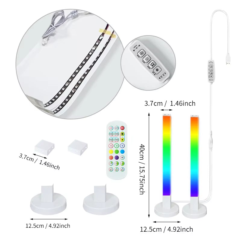 RGB LED Floor Lamp Remote & APP Control Music Sync Corner Lighting Modern Mood Lighting for Bedroom Living Room Gaming Decor