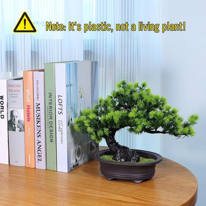 Artificial Plants,Greenery Bonsai, Room Decor Fake Bonsai Tree for Home Decor Indoor Bookshelf Office Desk Bathroom Farmhouse Decor, Tall 9.5"